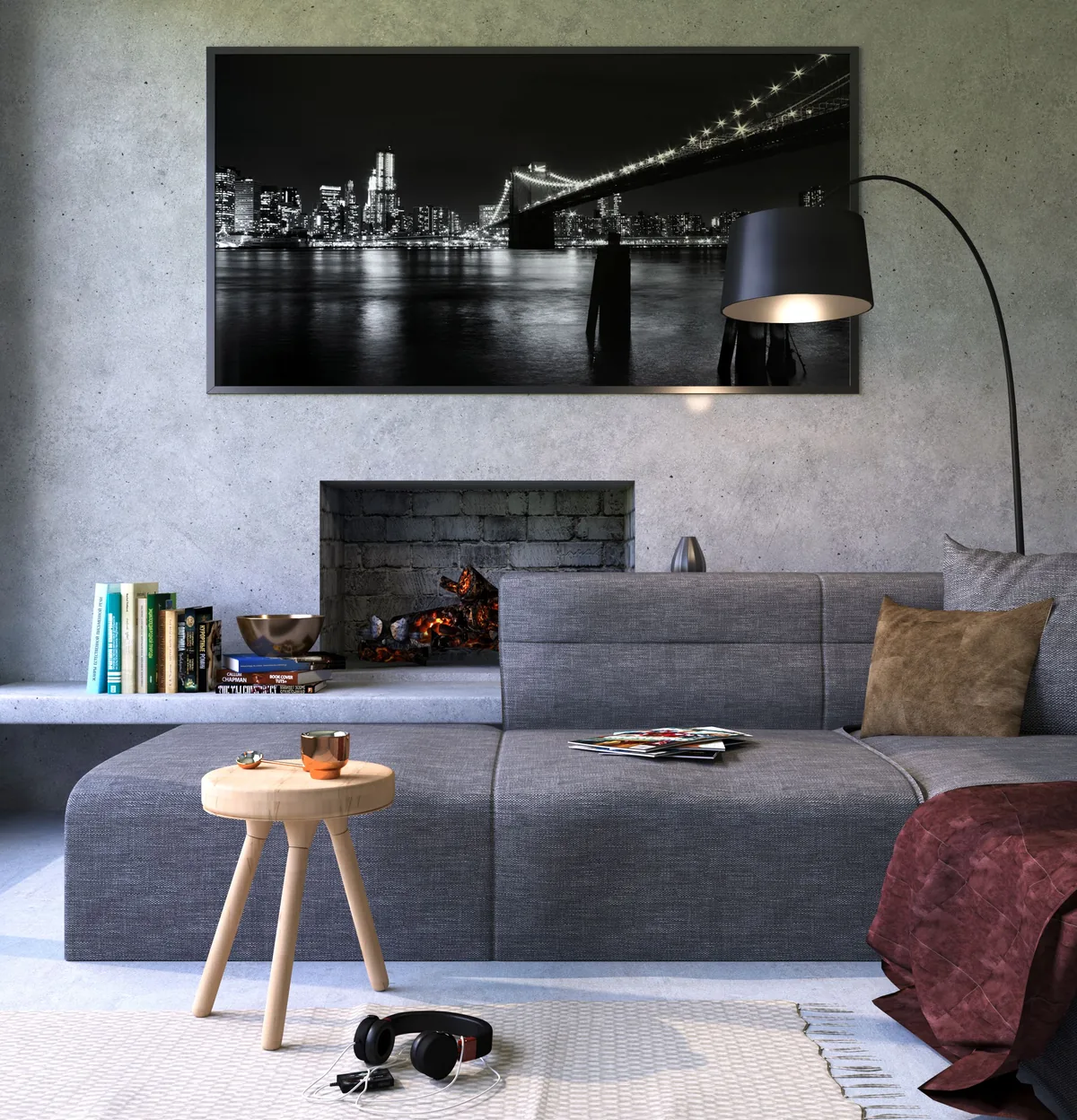 McNiece Management management fees, Living room in an apartment rented to short-stay guests