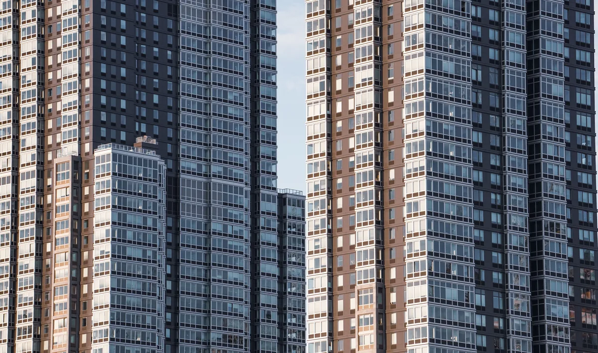 Kasa management fees, Dense cluster of residential high-rises in a US city