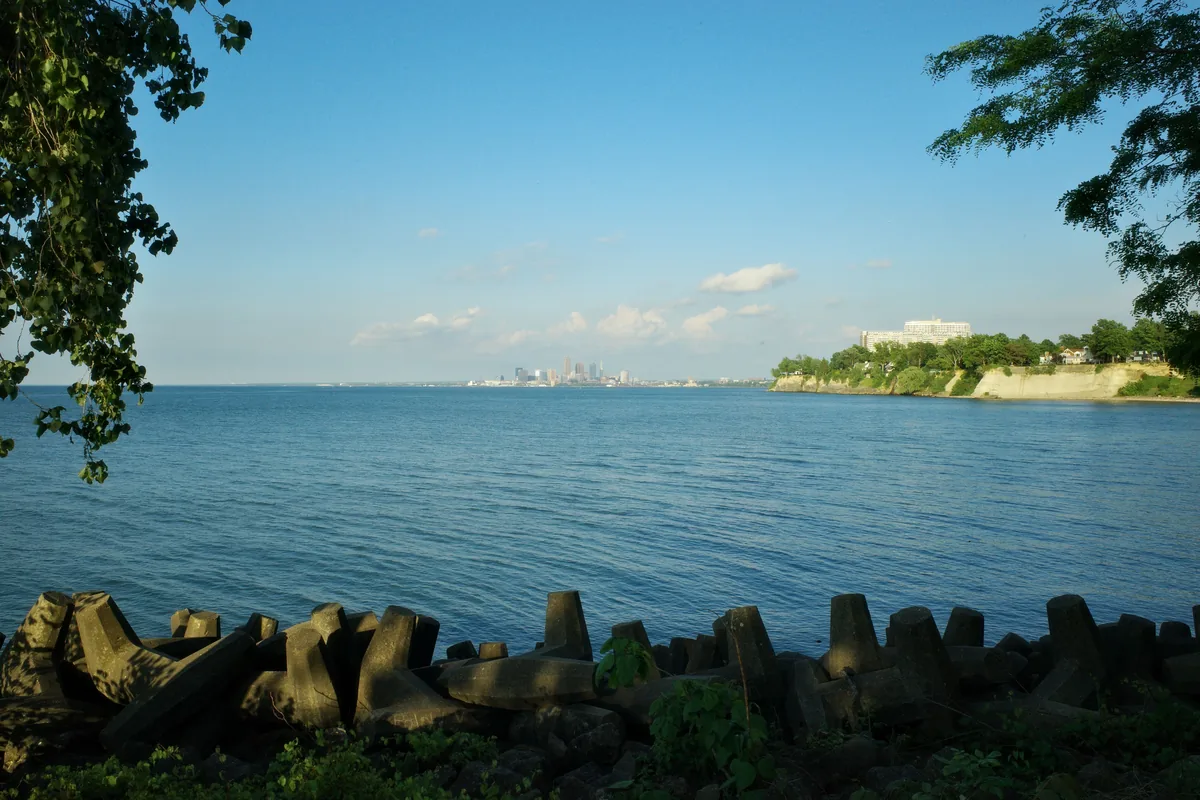 HostPros alternatives for Airbnb owners, Concrete breakwater blocks along the Lake Erie shore