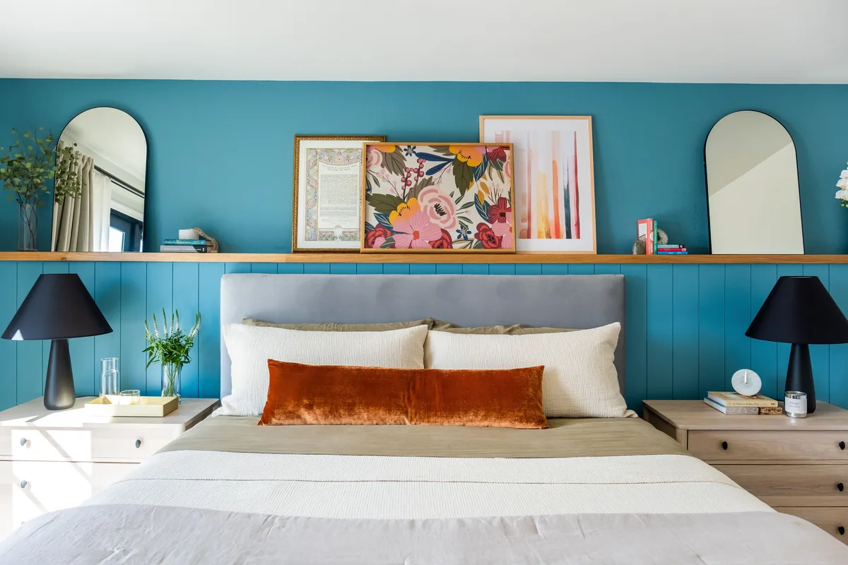 Teal panelled bedroom — Airbnb Guest Screening: How to Vet Guests and Protect Your Property