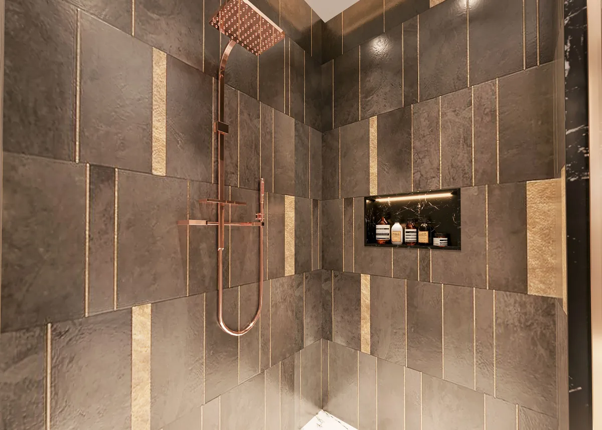 Tiled walk-in shower — Airbnb Management London: The 90-Night Rule and 6 Companies (2026)