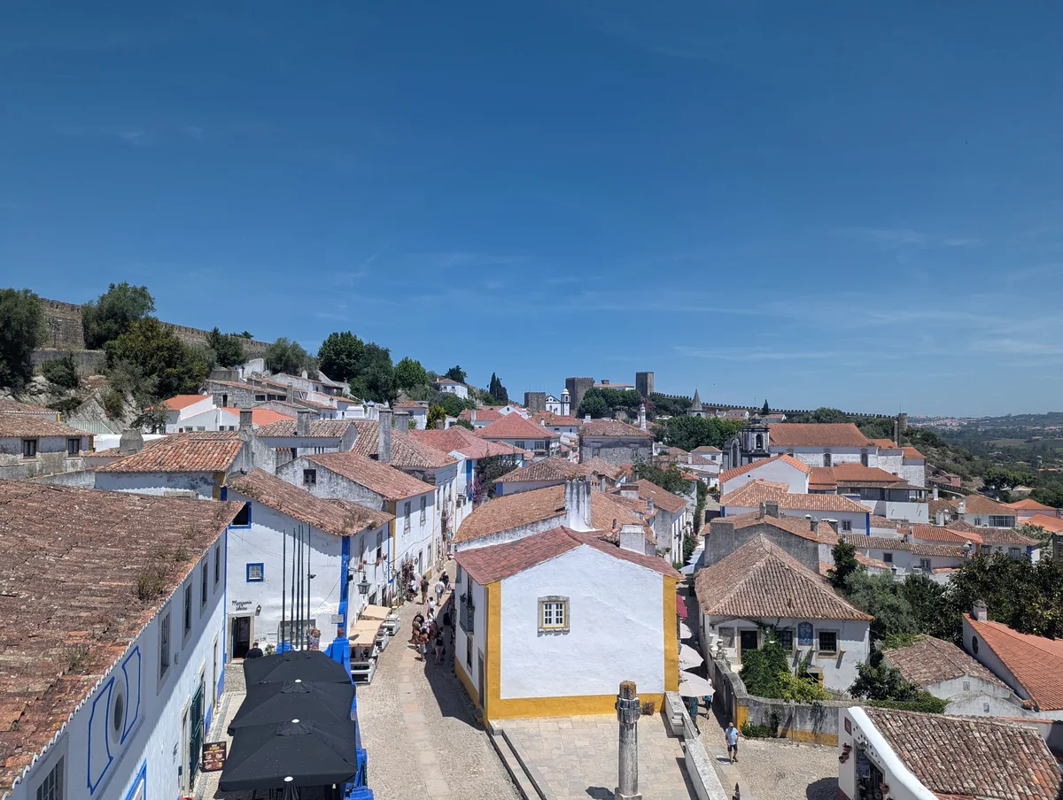 AB-House Property Management alternatives Portugal, View down a village street of white houses in the Oeste