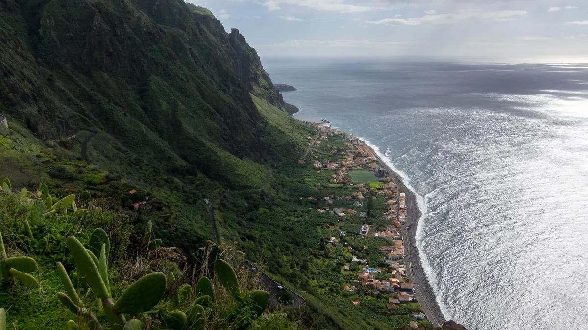 Sofliana management fees, Green cliffs above the ocean in Madeira
