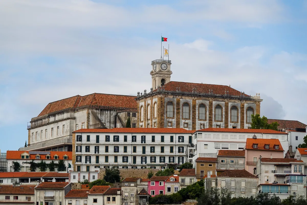 The University of Coimbra above the roofs of the old town