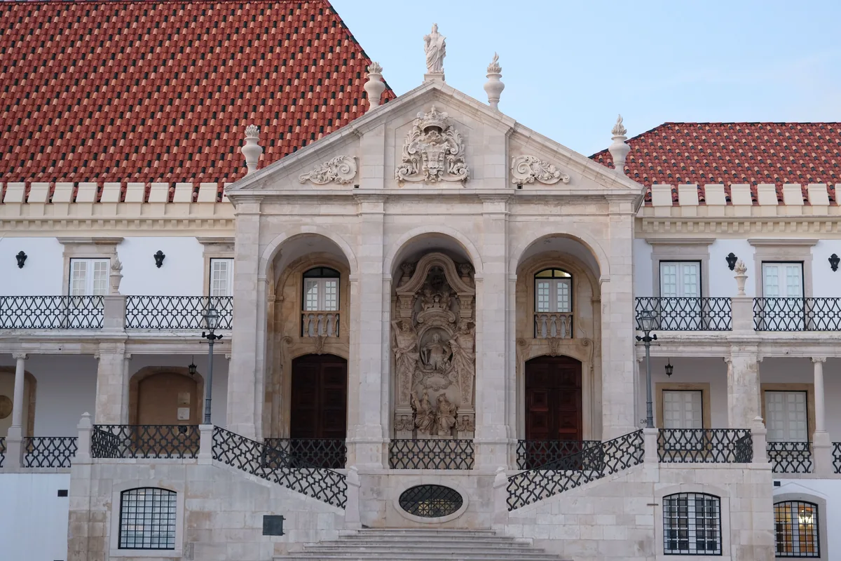 The facade of the University of Coimbra