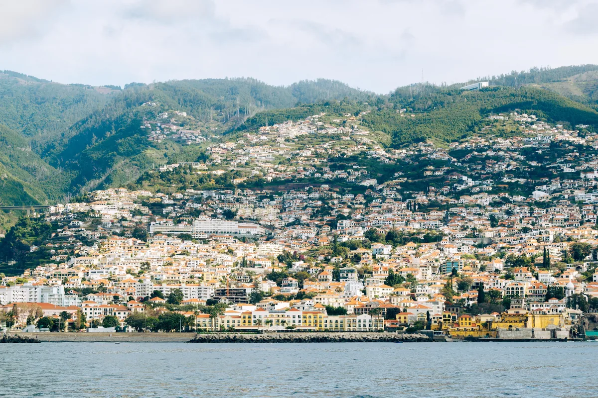 The amphitheatre of Funchal seen from the water