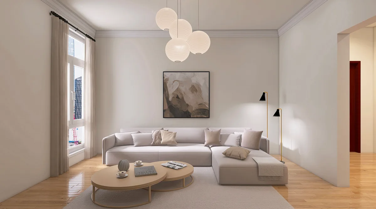 Living room with natural daylight