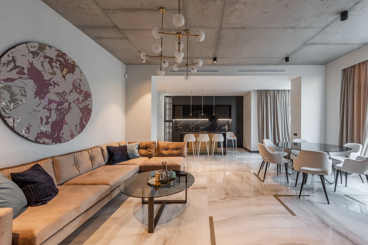 Living room with natural daylight