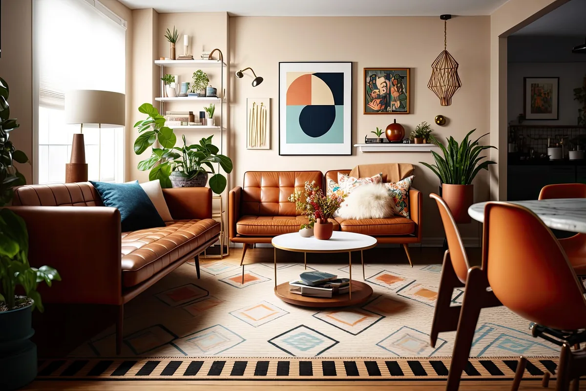 Living room with natural daylight