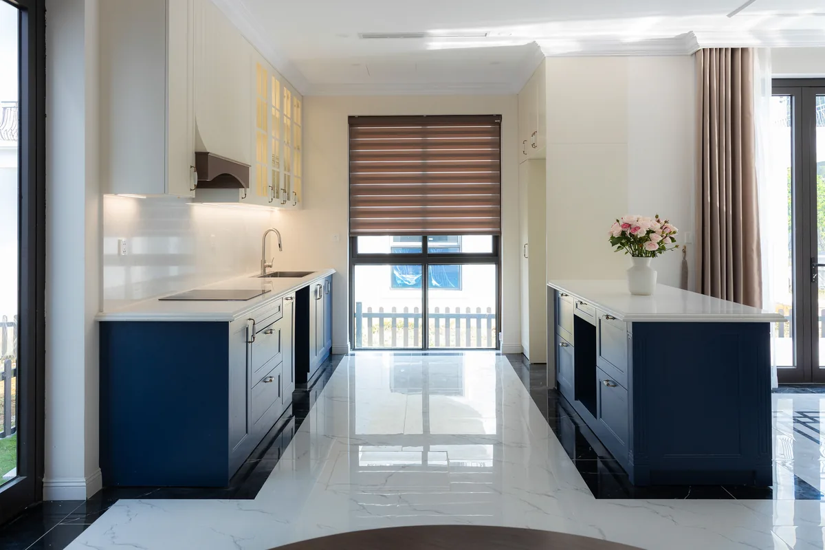 Farmhouse kitchen in white