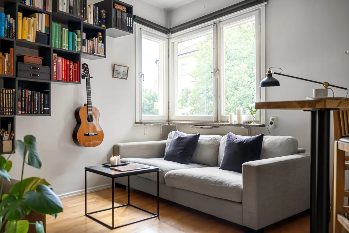 Living room with natural daylight