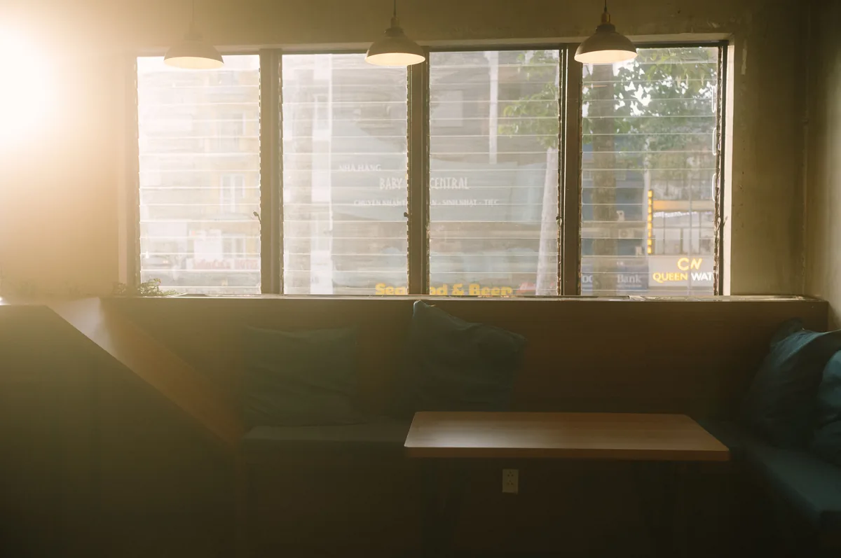 Dining nook with banquette seating