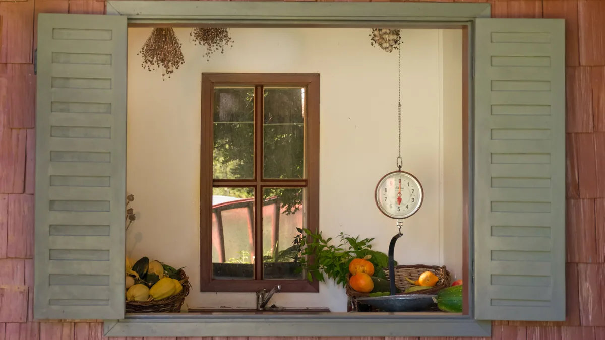 Farmhouse kitchen in white