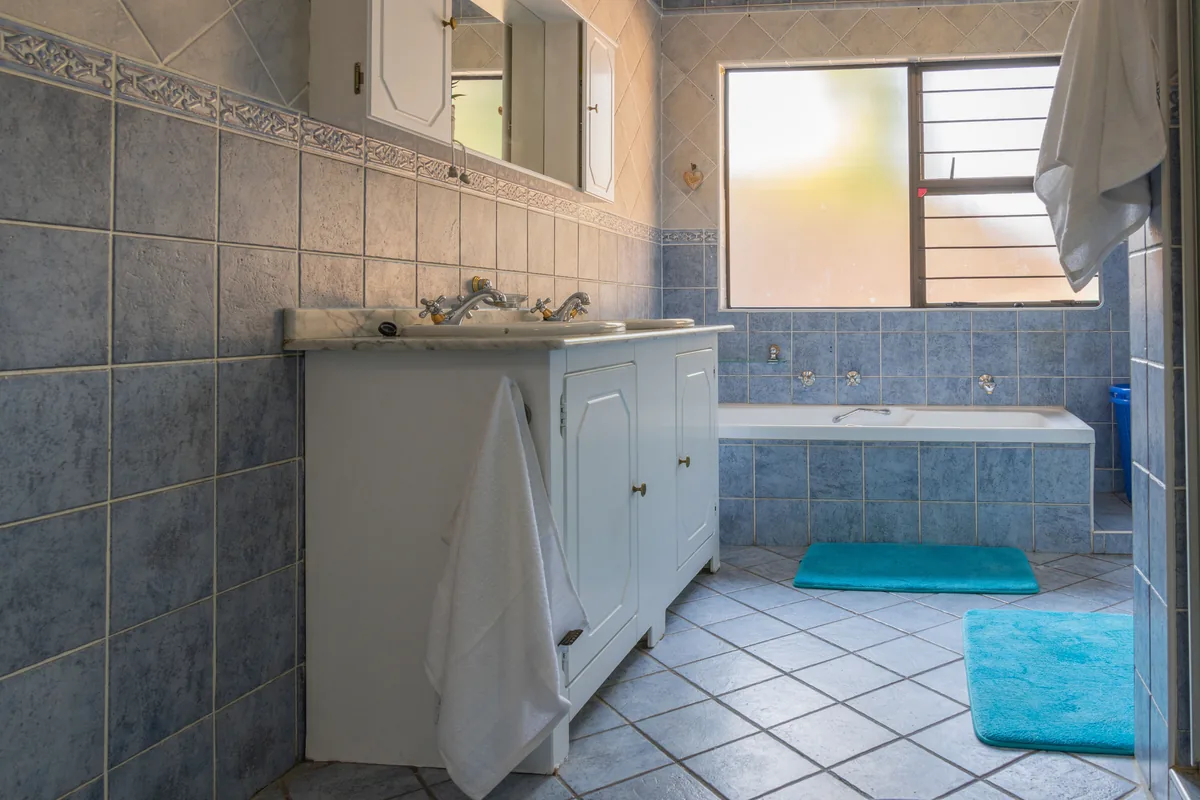 Tiled bathroom interior
