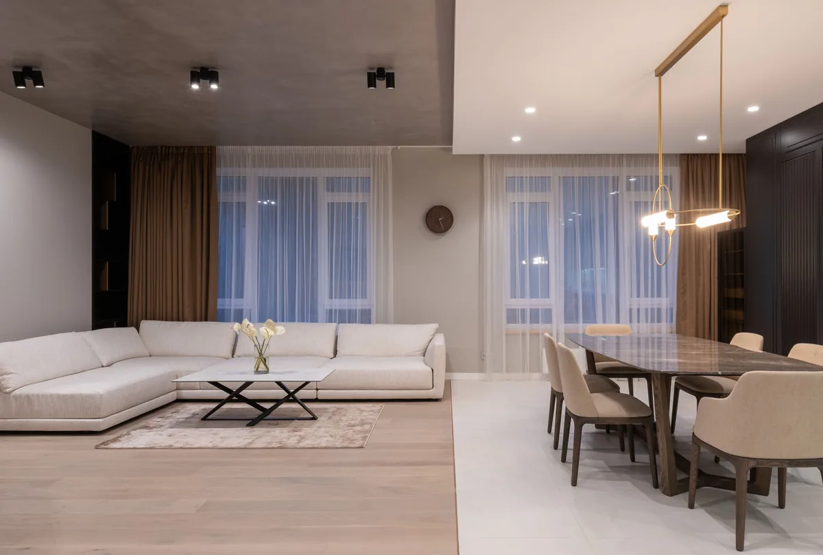 Living room with natural daylight
