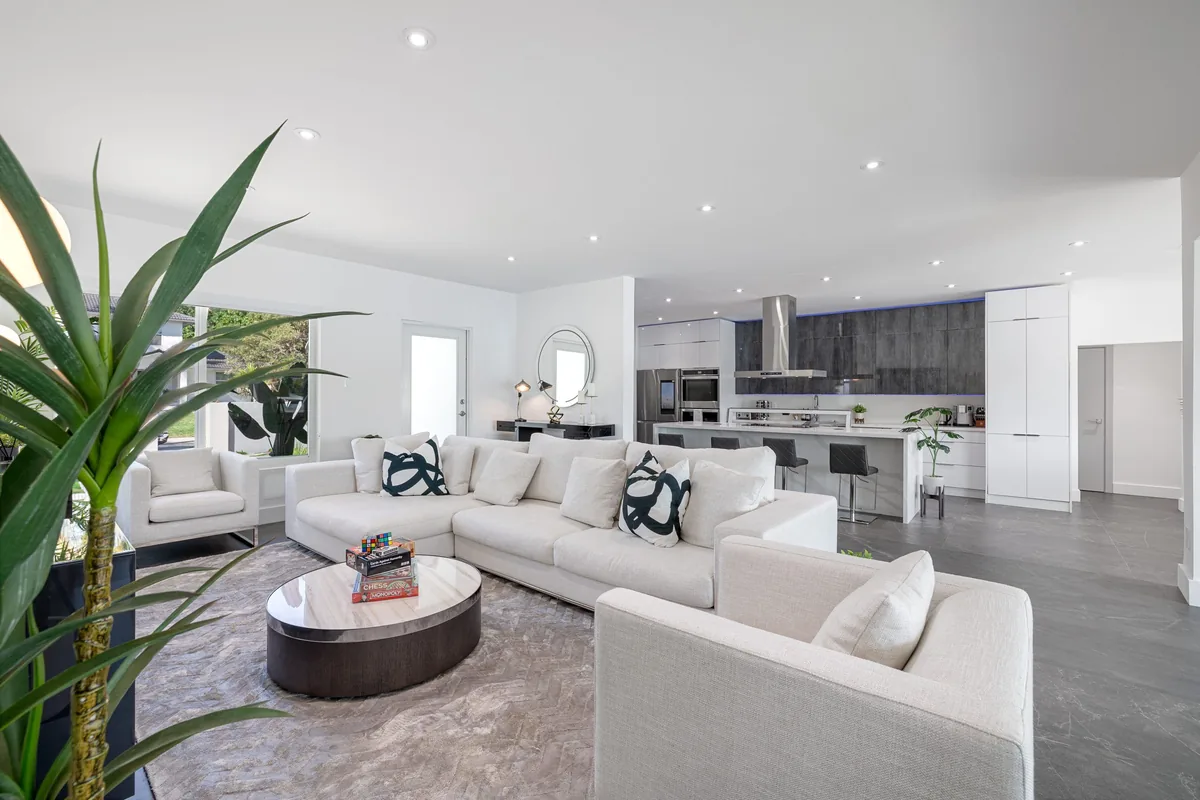 Living room with natural daylight