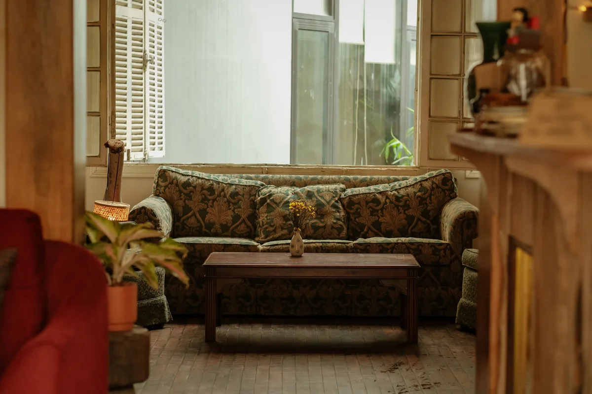 Living room with natural daylight