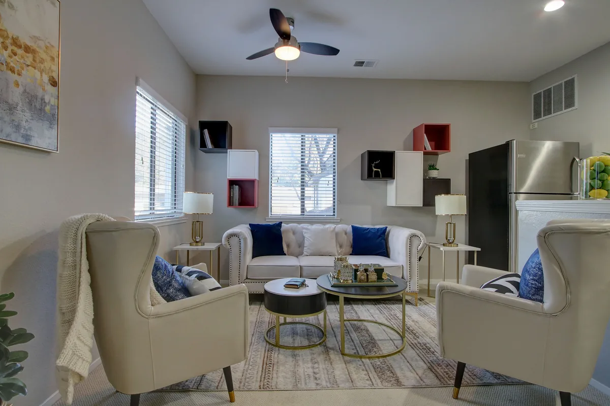 Living room with natural daylight