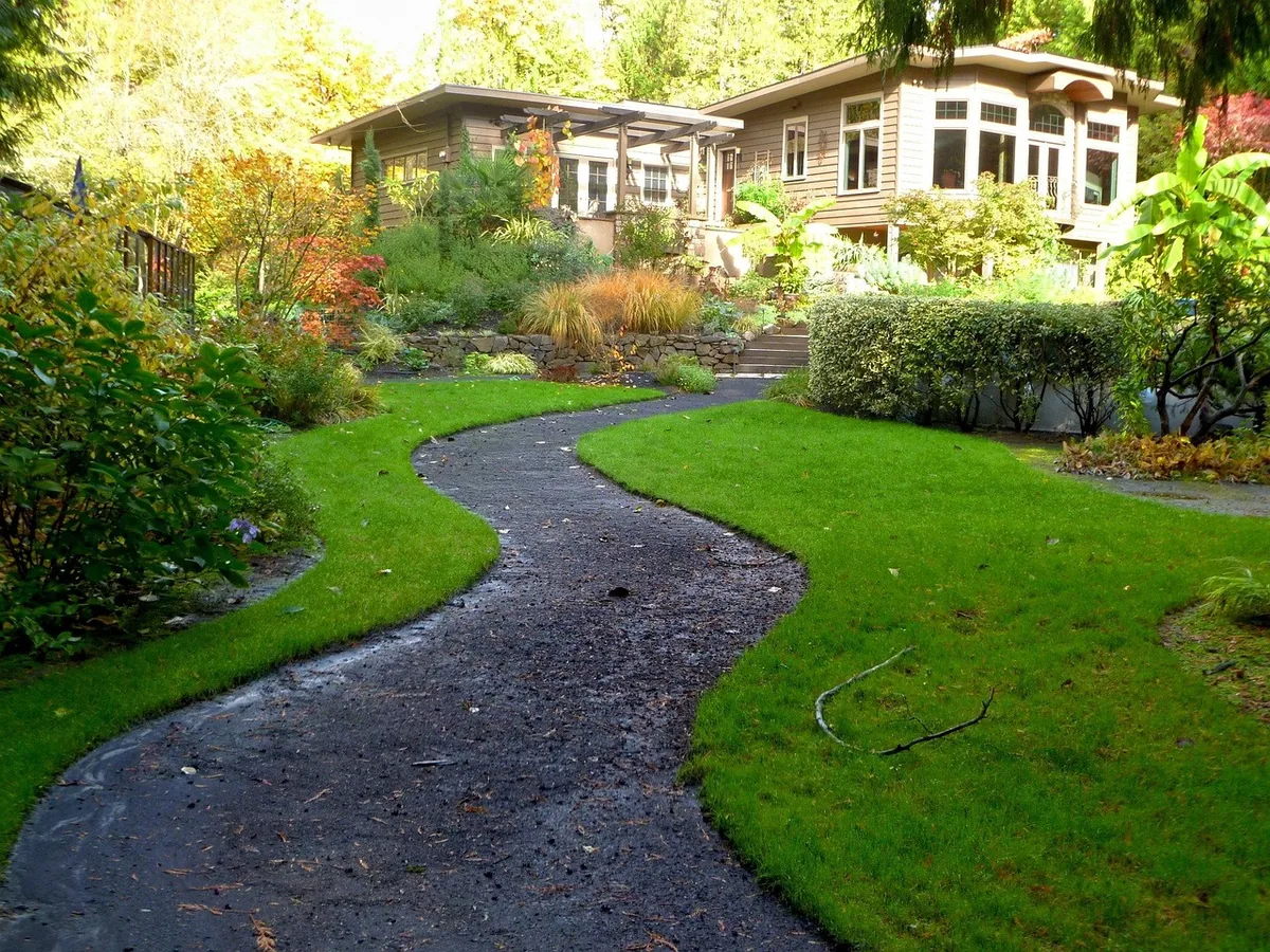 Garden and lawn at a residential home