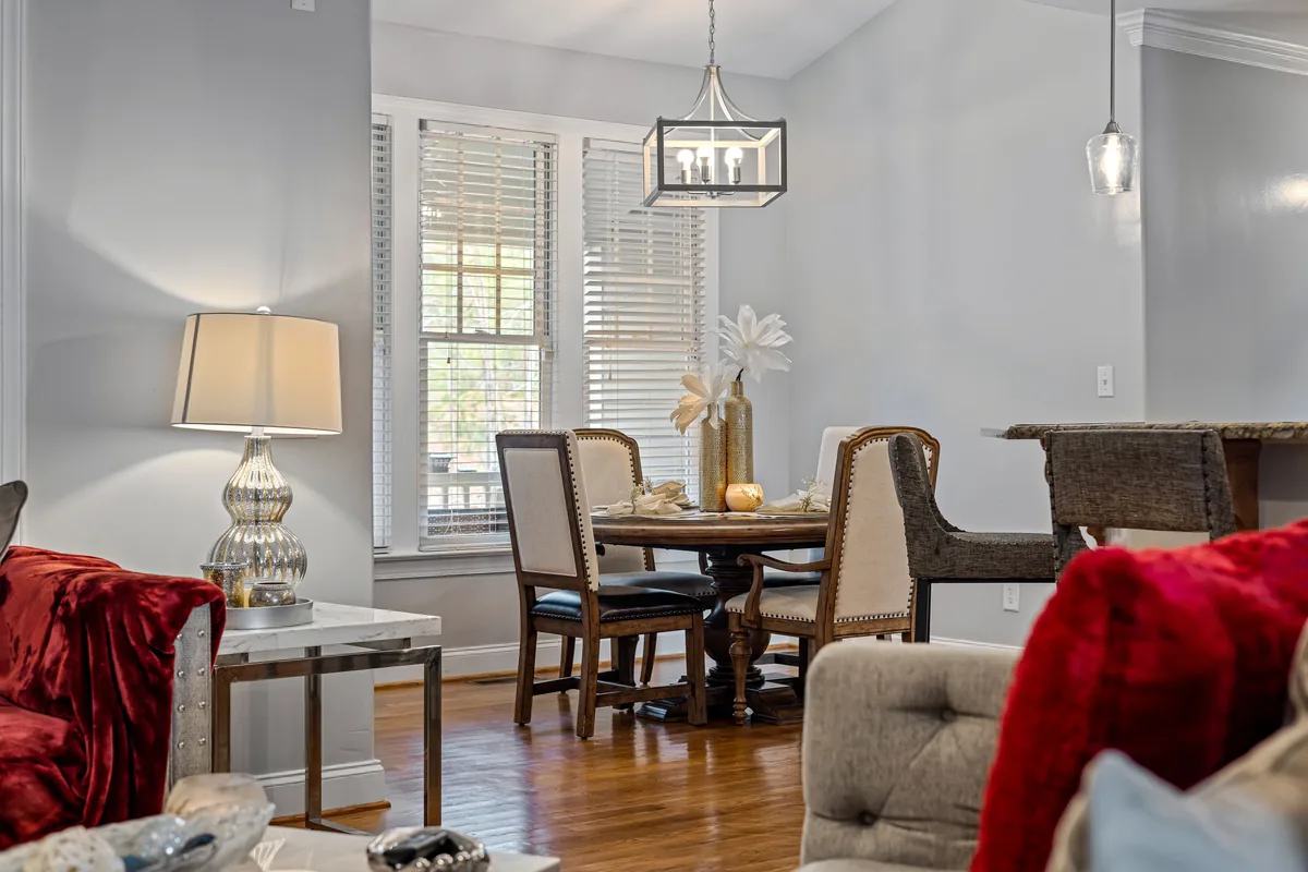 Dining nook with banquette seating