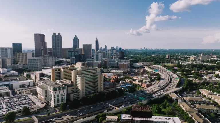 Aerial view of downtown Atlanta