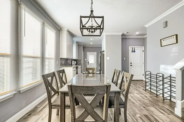 Dining area and kitchen in a Grand Prairie vacation rental