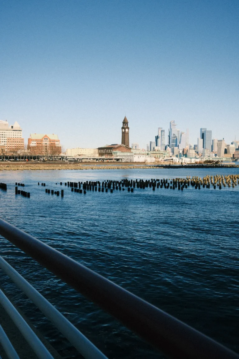 Hoboken waterfront and skyline view