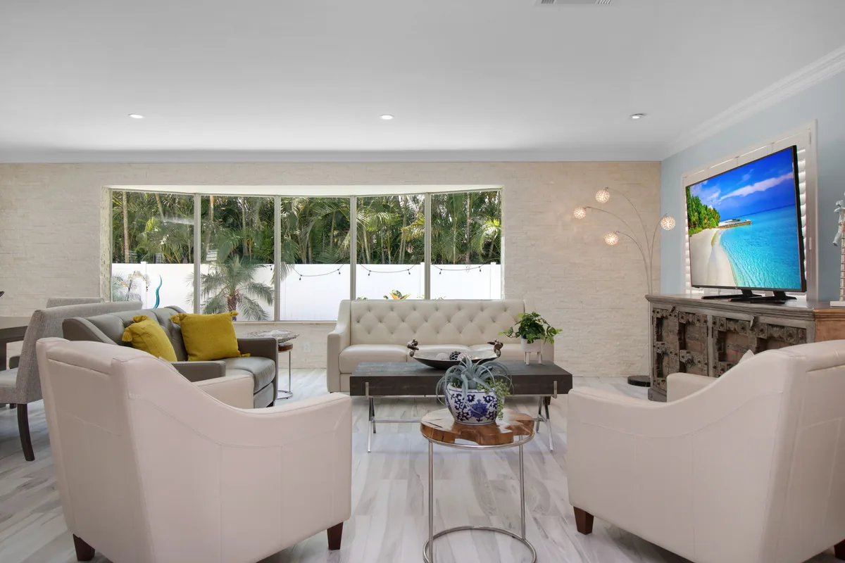 Living room in a furnished vacation rental