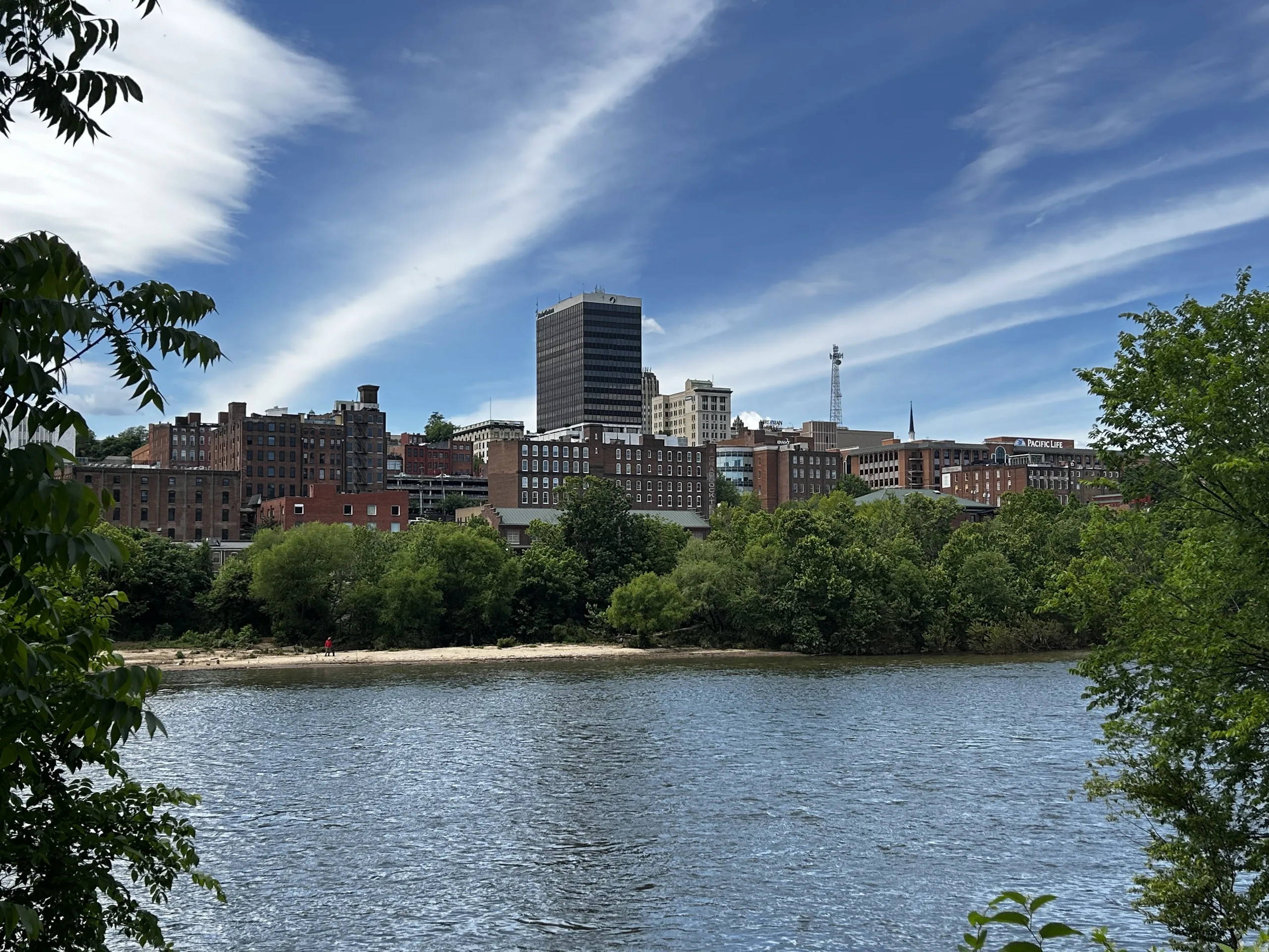 Downtown Lynchburg viewed across the James River