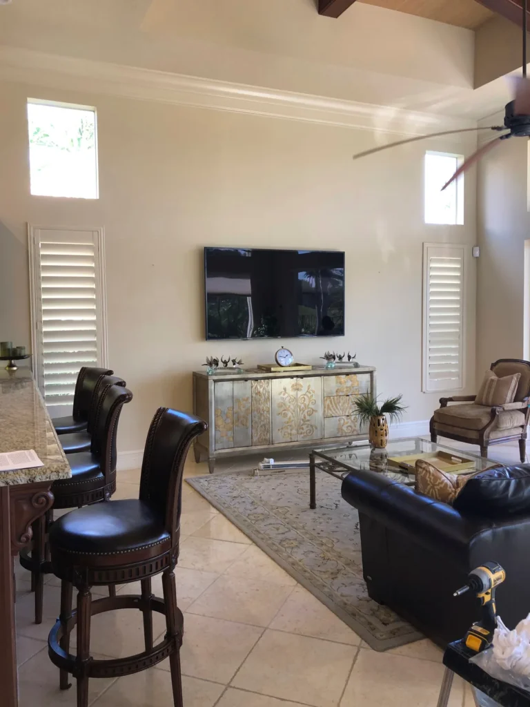 Living room in a furnished vacation rental