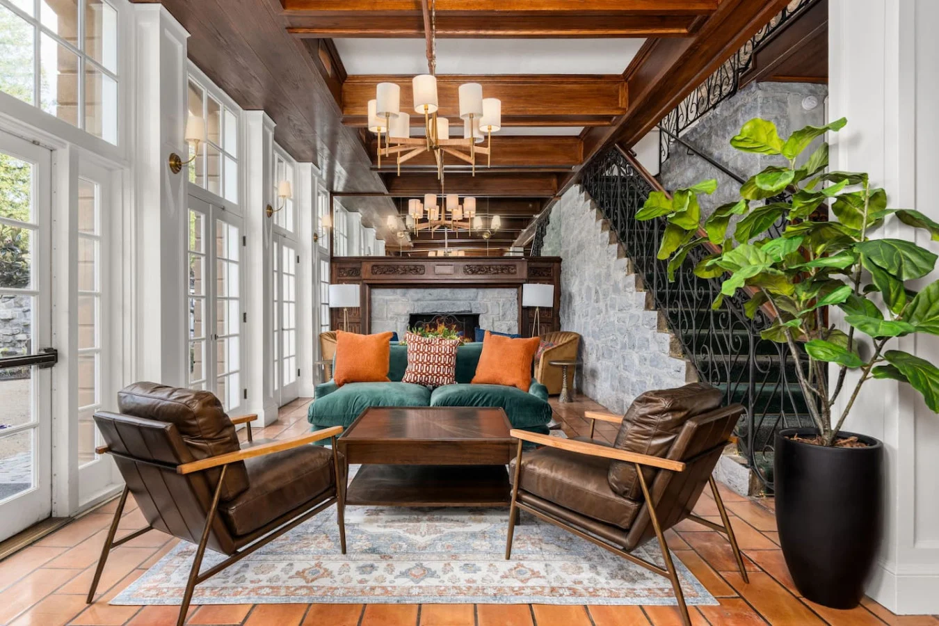 Living room in a furnished vacation rental