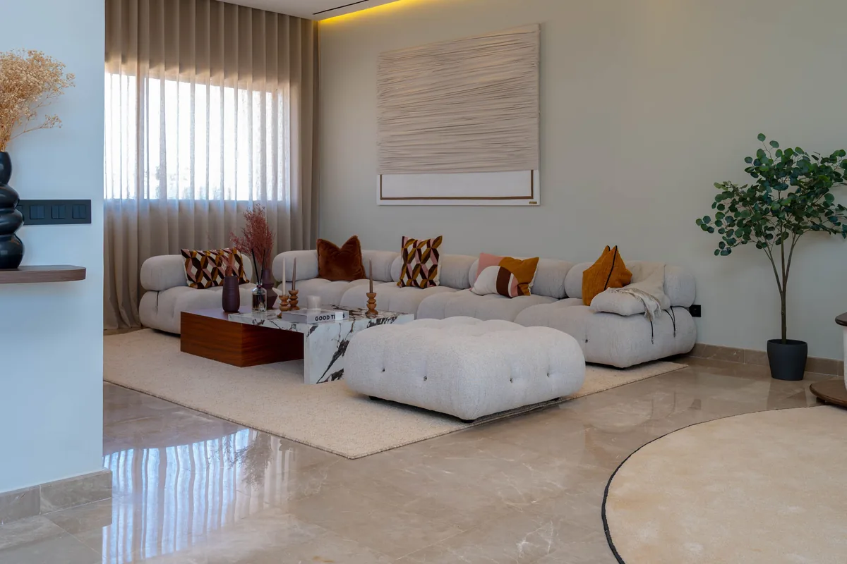 Living room in a furnished vacation rental